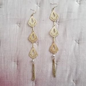 Gold drop earrings